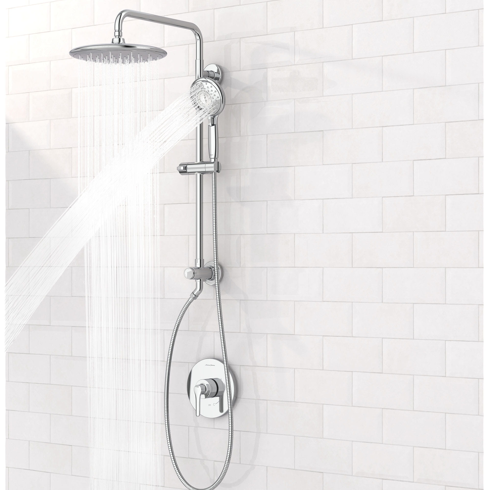 Spectra Versa 24 Inch 4 Function 25 gpm 95 L min Shower System With Rain Showerhead CHROME
